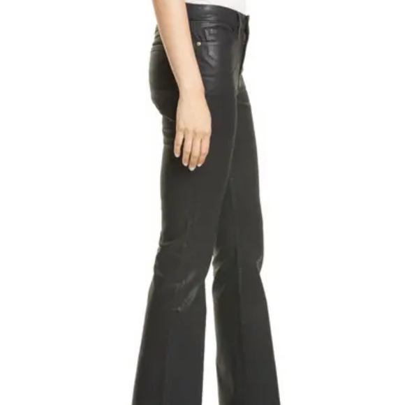 NWT Frame Black Coated Leather Like Jeans - Picture 4 of 6